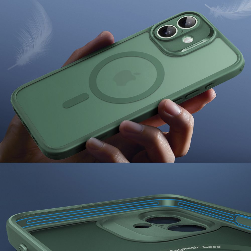 COPERTURA ESR CLASSIC PRO SET HALOLOCK MAGSAFE IPHONE 16 VERDE FROSTED