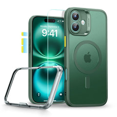 COPERTURA ESR CLASSIC PRO SET HALOLOCK MAGSAFE IPHONE 16 VERDE FROSTED