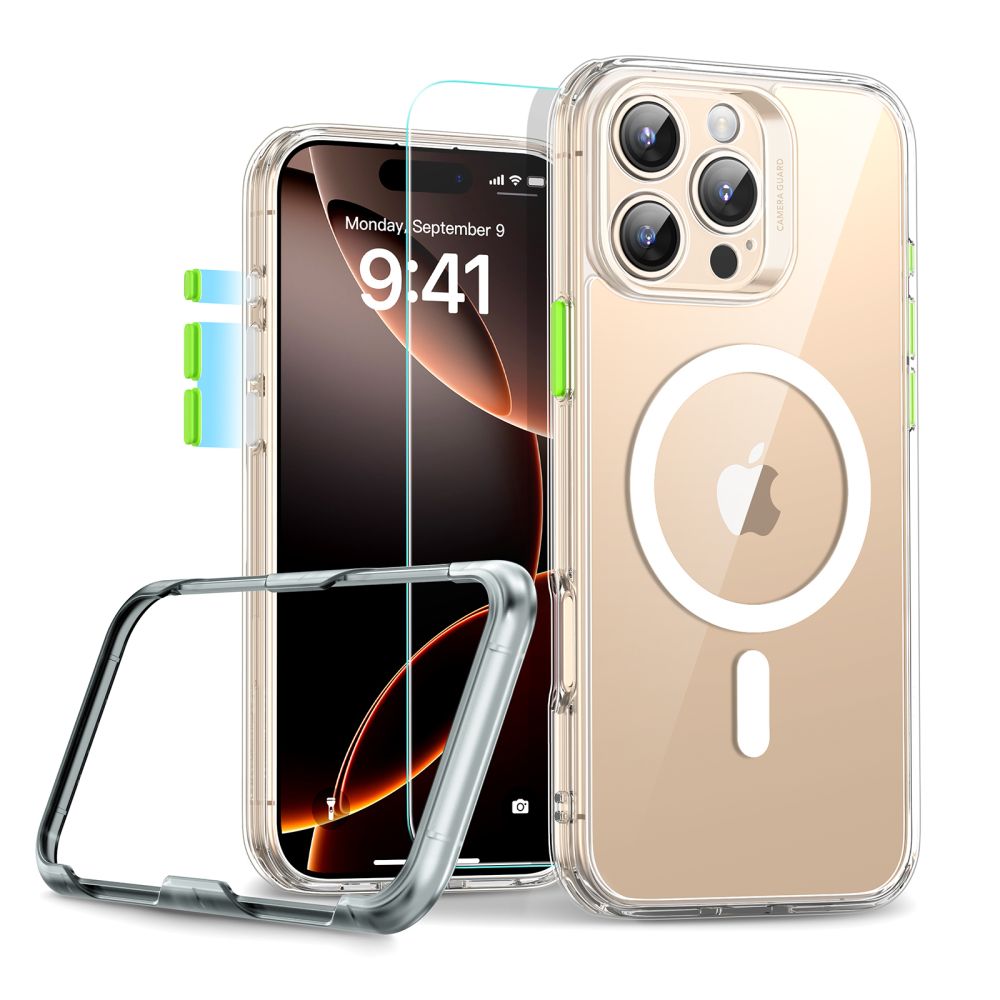 COPERTURA ESR CLASSIC PRO SET HALOLOCK MAGSAFE IPHONE 16 PRO TRASPARENTE