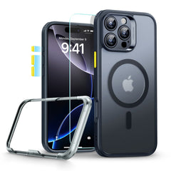 COPERTURA ESR CLASSIC PRO SET HALOLOCK MAGSAFE IPHONE 16 PRO NERO FROSTED