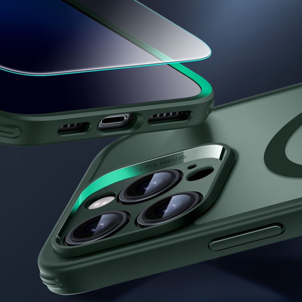 COPERTURA ESR CLASSIC PRO SET HALOLOCK MAGSAFE IPHONE 16 PRO FROSTED GREEN
