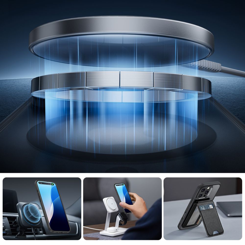 COPERTURA ESR CLASSIC PRO SET HALOLOCK MAGSAFE IPHONE 16 PRO MAX NERO FROSTED