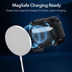 CUSTODIA ESR CYBER ARMOR HALOLOCK MAGSAFE APPLE AIRPODS PRO 1 / 2 NERA