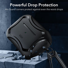 CUSTODIA ESR CYBER ARMOR HALOLOCK MAGSAFE APPLE AIRPODS PRO 1 / 2 NERA