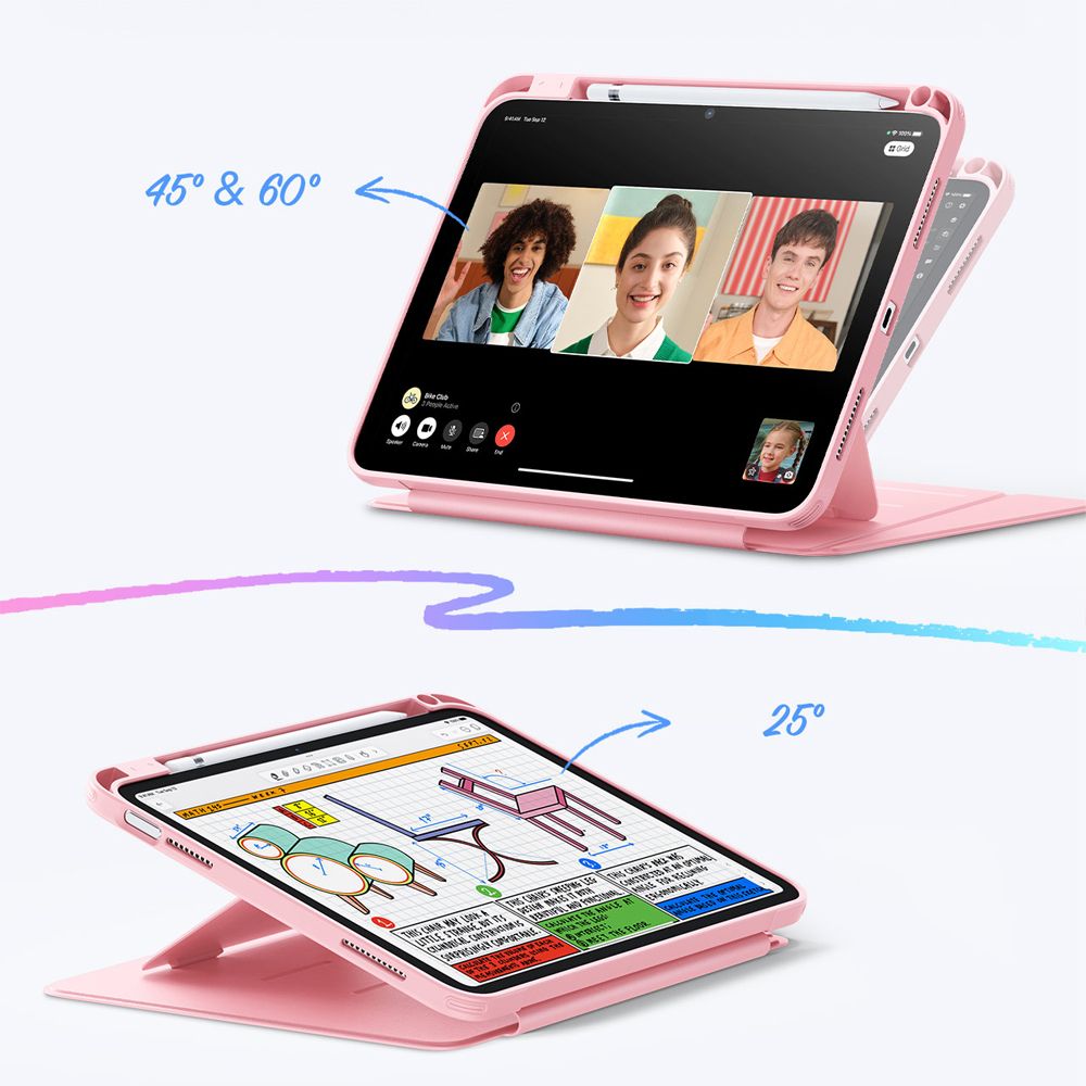 COPERTURA ESR FLIP HYBRID IPAD 10.9” 10 / 2022 / 11” 11 / 2025 ROSA