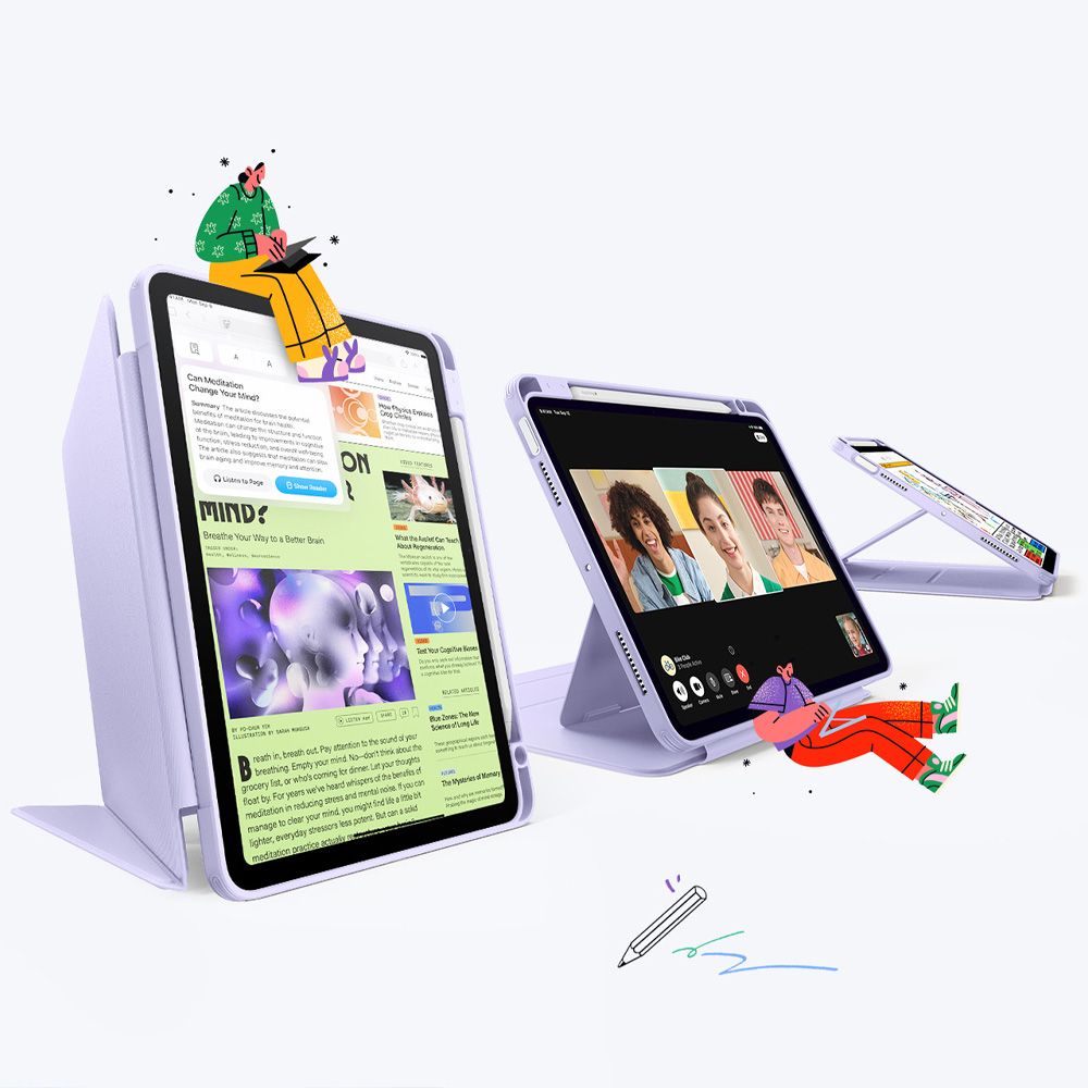 COPERTURA ESR FLIP HYBRID IPAD AIR 10.9” 4 / 5 / 2020-2022 / 11” 6 / 7 / 2024-2025 VIOLA