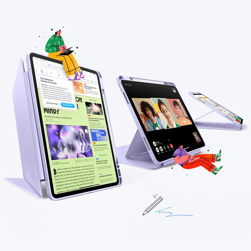 COPERTURA ESR FLIP HYBRID IPAD AIR 13” 1 / 2 / 2024-2025 VIOLA