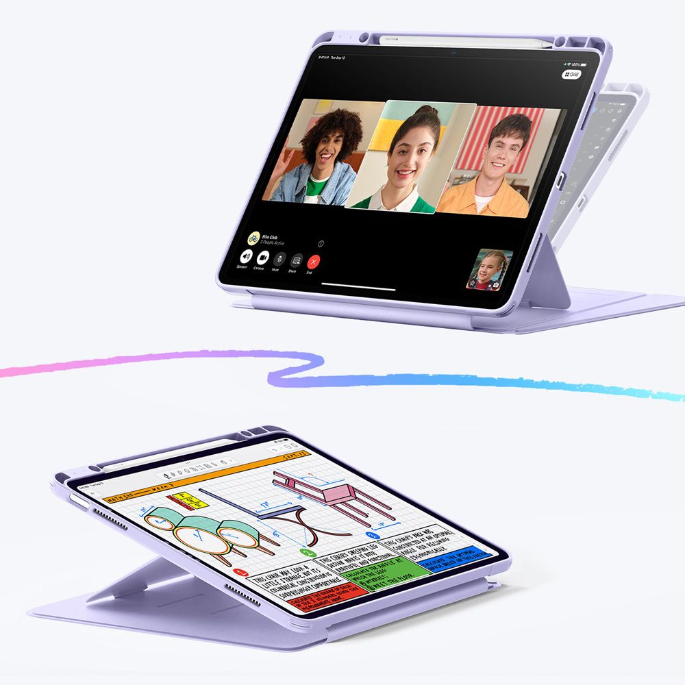 COPERTURA ESR FLIP HYBRID IPAD AIR 13” 1 / 2 / 2024-2025 VIOLA