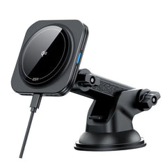 Supporto per telefono da auto con ricarica wireless ESR HaloLock Magnetic MagSafe per cruscotto, caricatore wireless QI2 15W nero.
