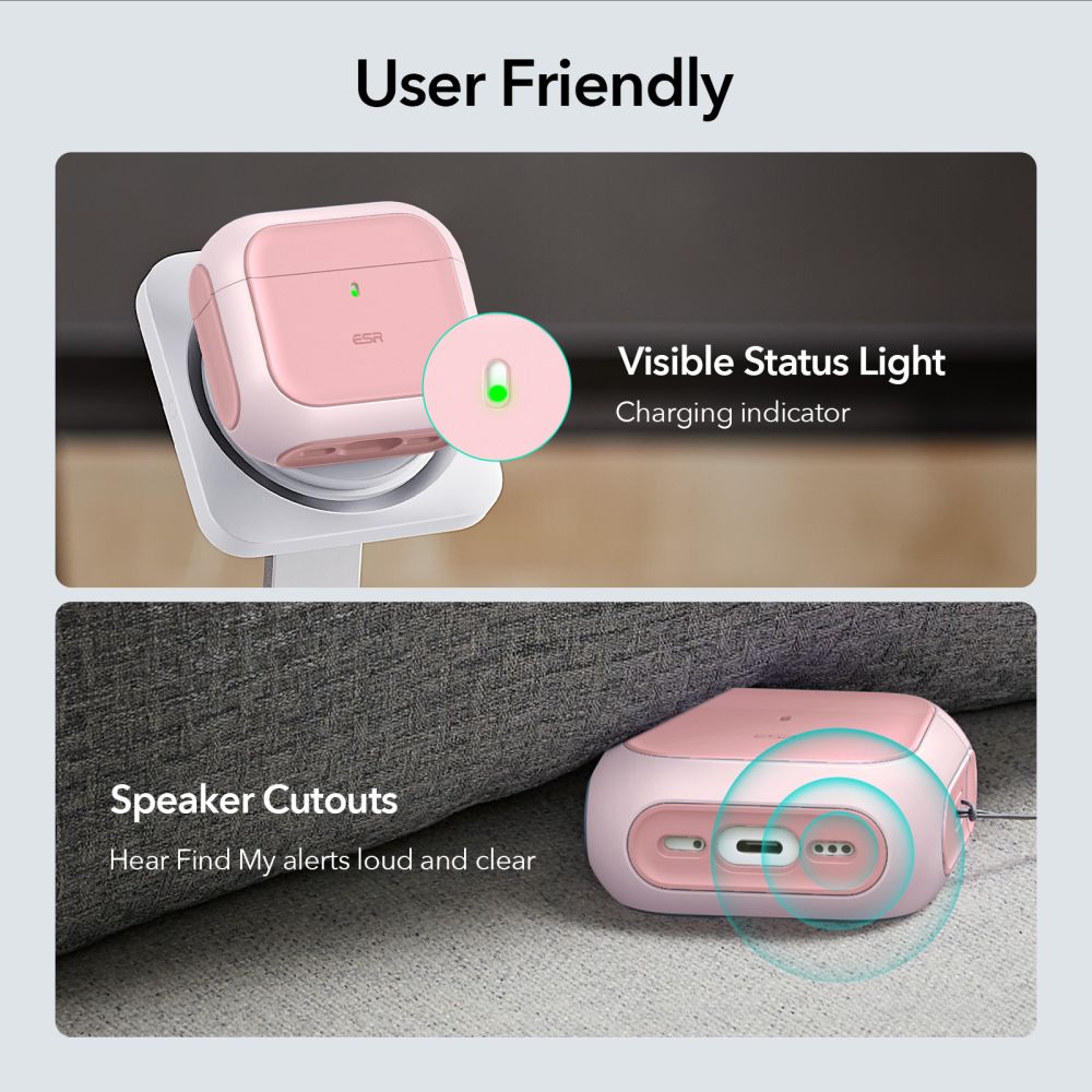 CUSTODIA ESR ORBIT HALOLOCK MAGSAFE APPLE AIRPODS 4 ROSA