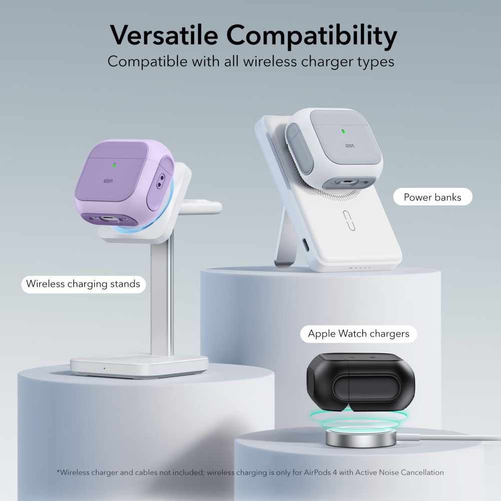 CUSTODIA ESR ORBIT HALOLOCK MAGSAFE APPLE AIRPODS 4 VIOLA