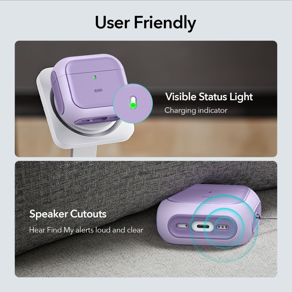 CUSTODIA ESR ORBIT HALOLOCK MAGSAFE APPLE AIRPODS 4 VIOLA