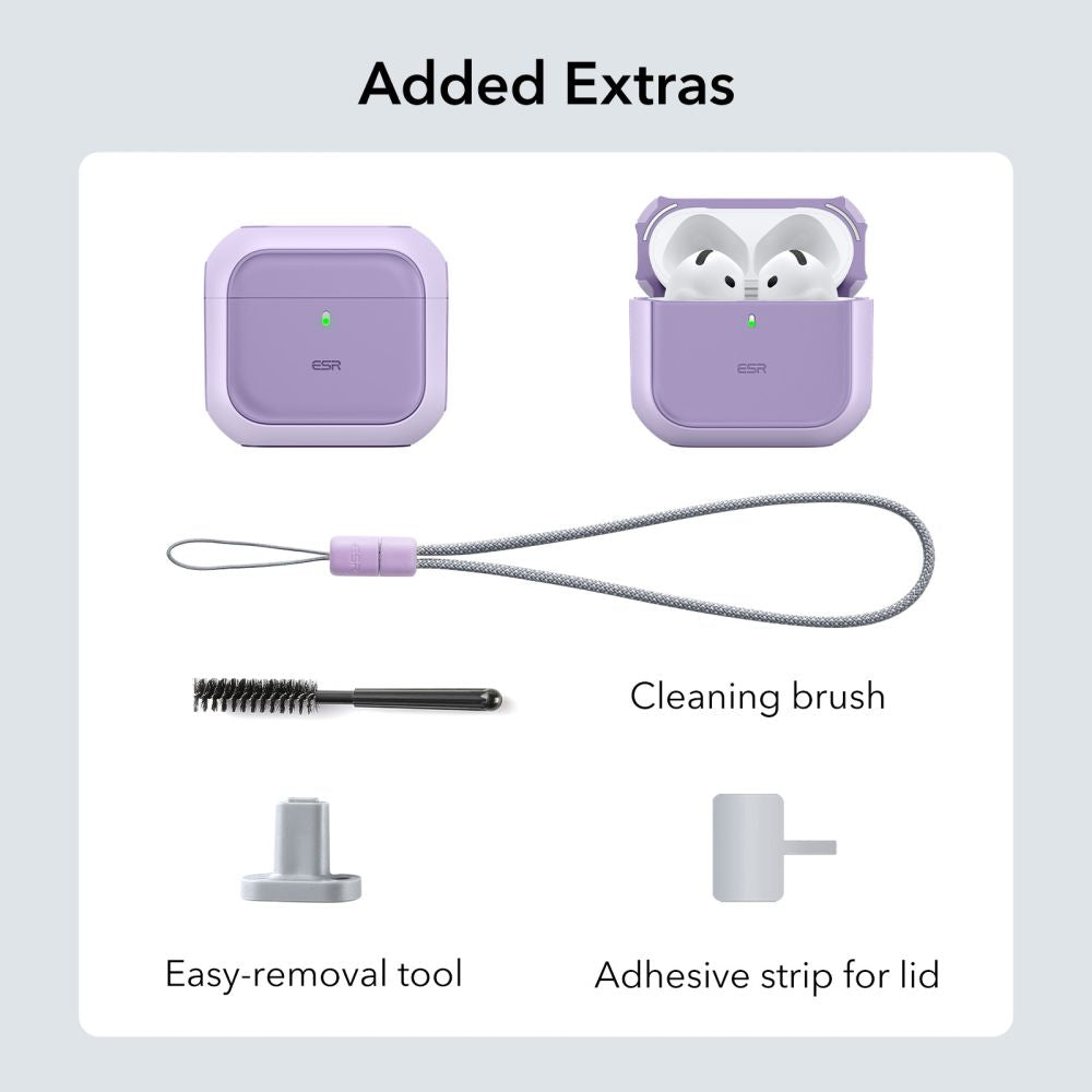 CUSTODIA ESR ORBIT HALOLOCK MAGSAFE APPLE AIRPODS 4 VIOLA
