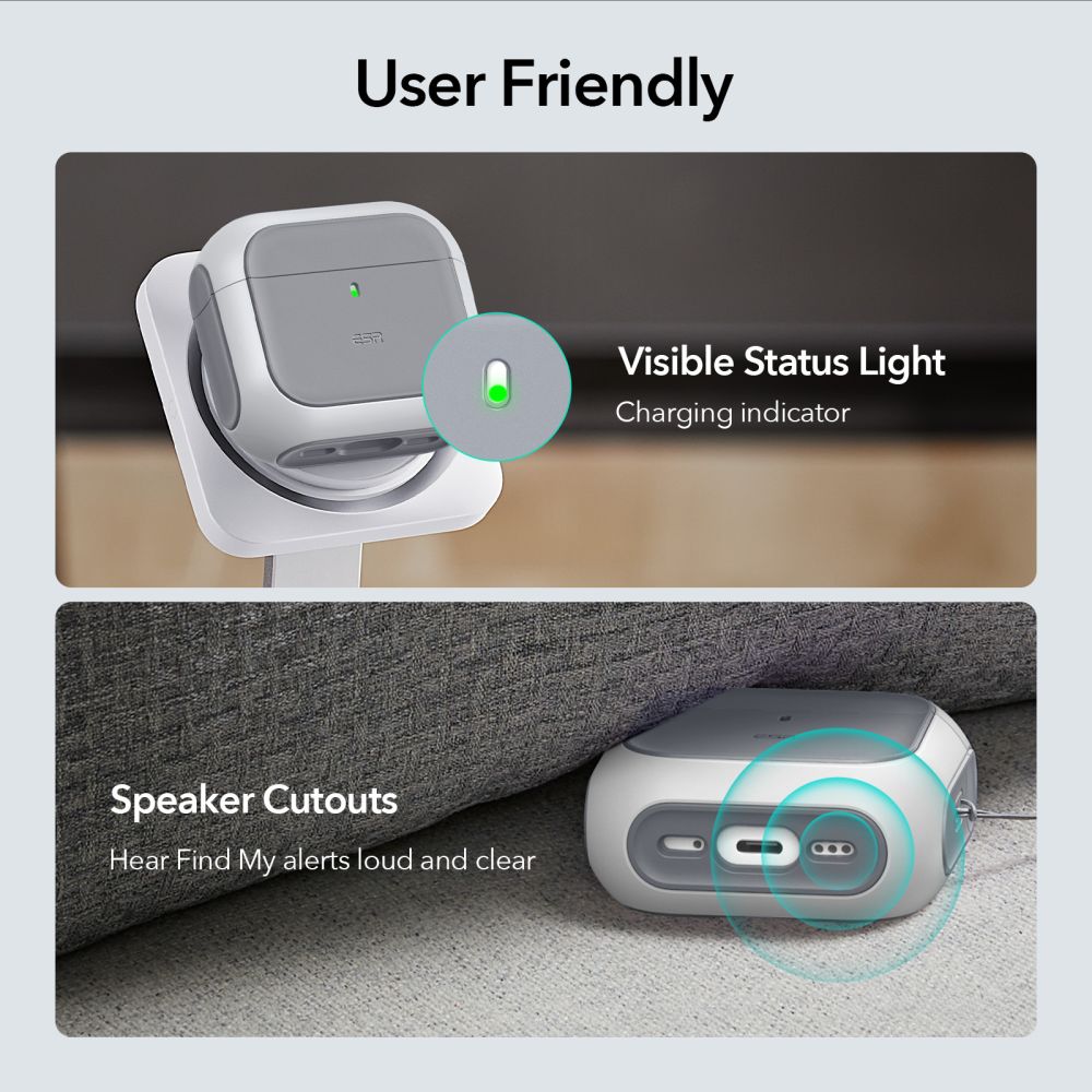 CUSTODIA ESR ORBIT HALOLOCK MAGSAFE APPLE AIRPODS 4 BIANCA