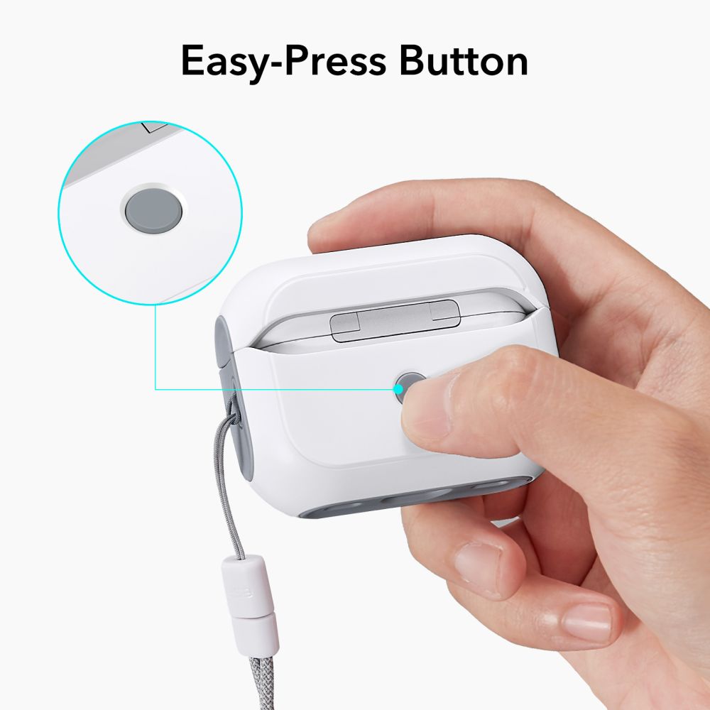 CUSTODIA ESR ORBIT HALOLOCK MAGSAFE APPLE AIRPODS PRO 1 / 2 BIANCA