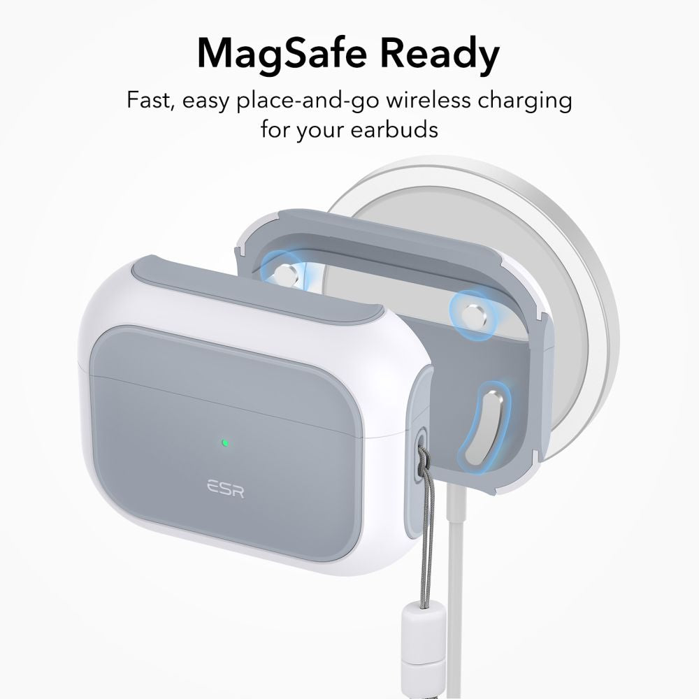 CUSTODIA ESR ORBIT HALOLOCK MAGSAFE APPLE AIRPODS PRO 1 / 2 BIANCA