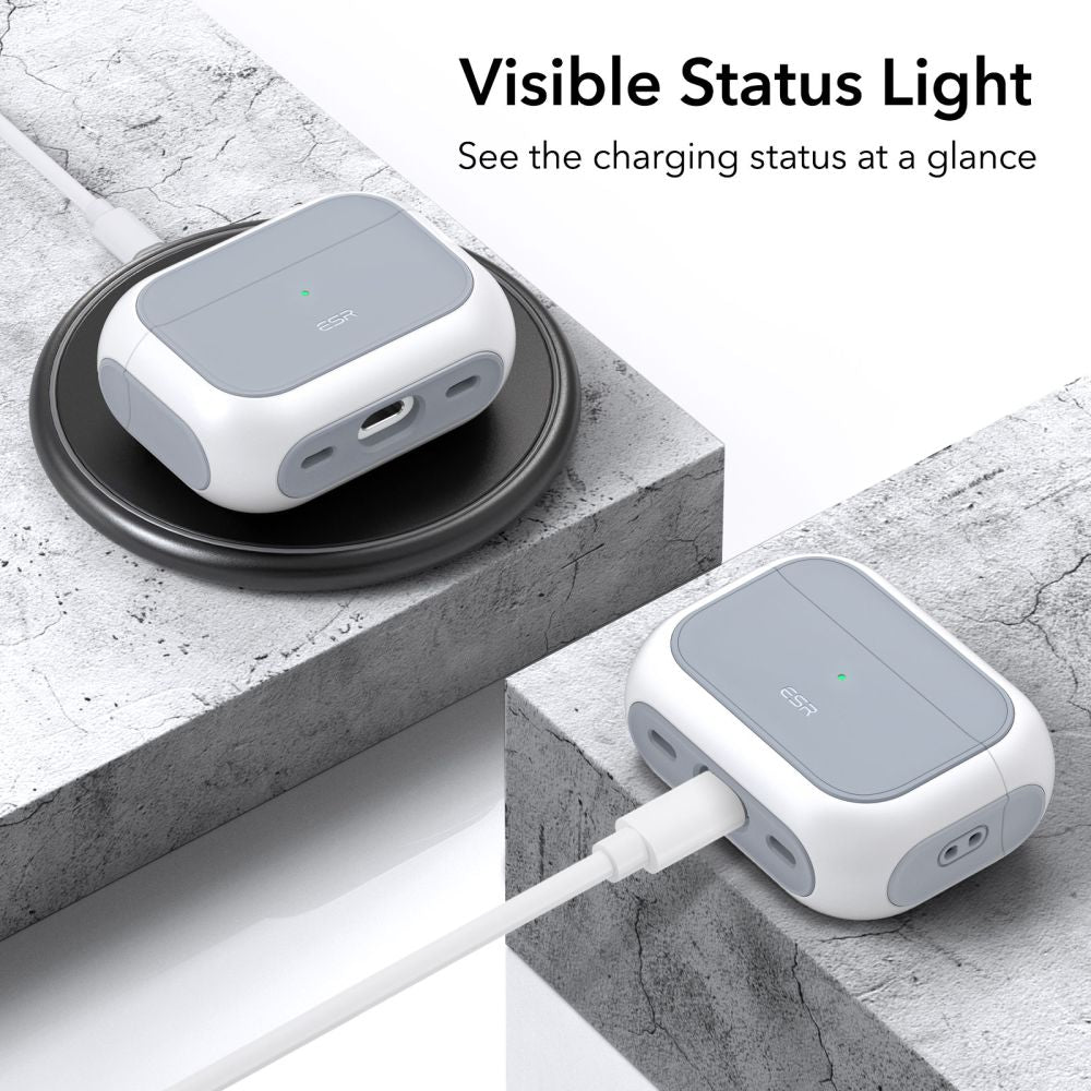 CUSTODIA ESR ORBIT HALOLOCK MAGSAFE APPLE AIRPODS PRO 1 / 2 BIANCA