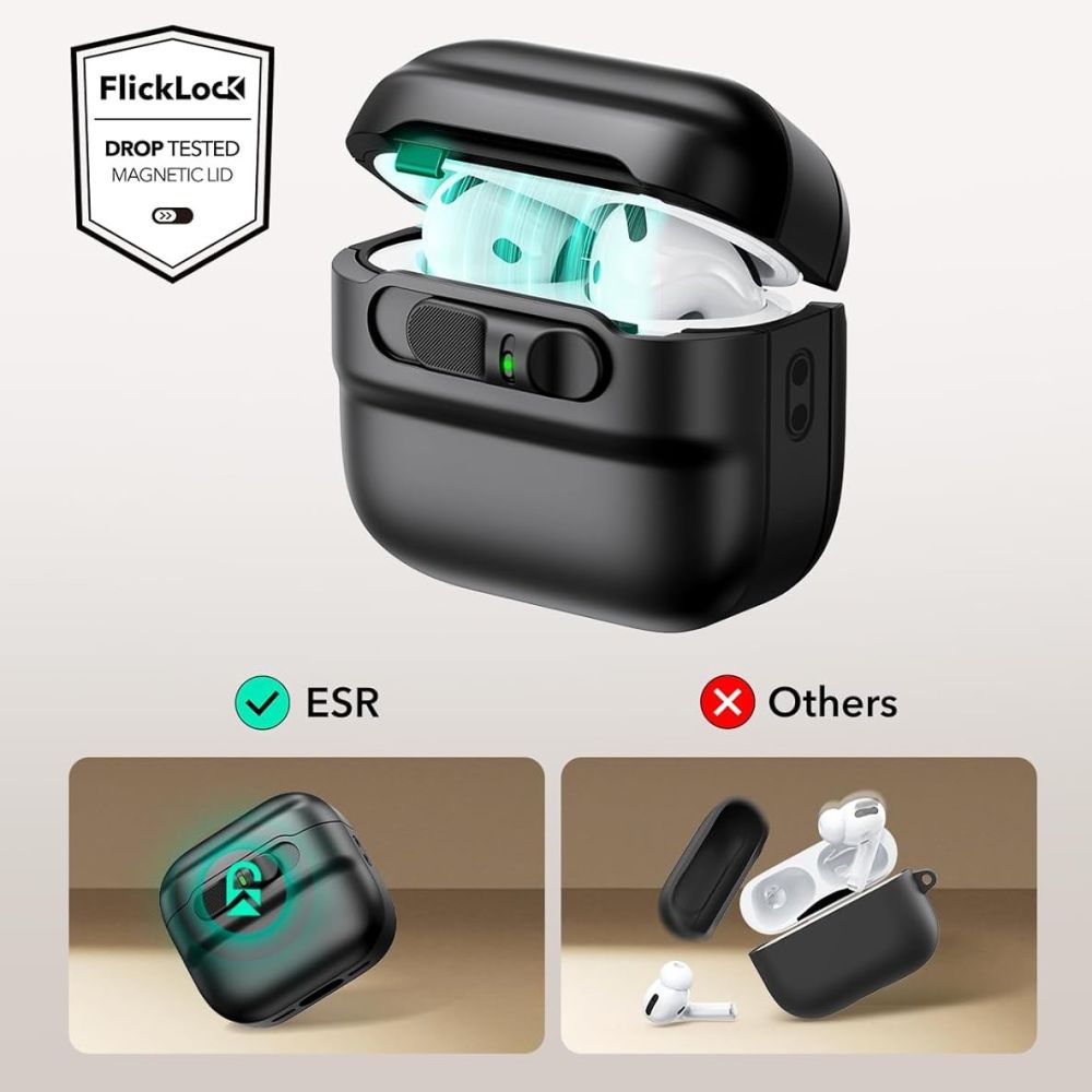 CUSTODIA ESR PULSE HALOLOCK MAGSAFE APPLE AIRPODS 4 NERA