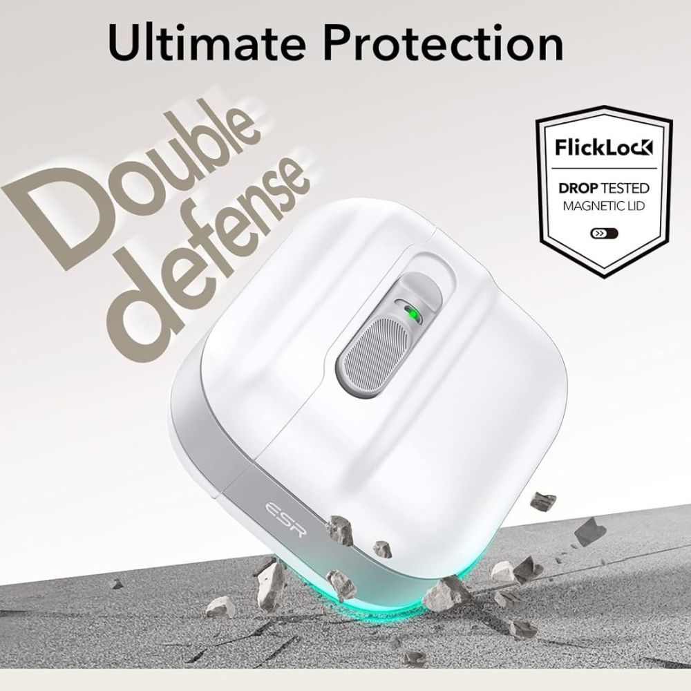CUSTODIA ESR PULSE HALOLOCK MAGSAFE APPLE AIRPODS 4 BIANCA