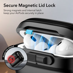 CUSTODIA ESR PULSE HALOLOCK MAGSAFE APPLE AIRPODS PRO 1 / 2 NERA