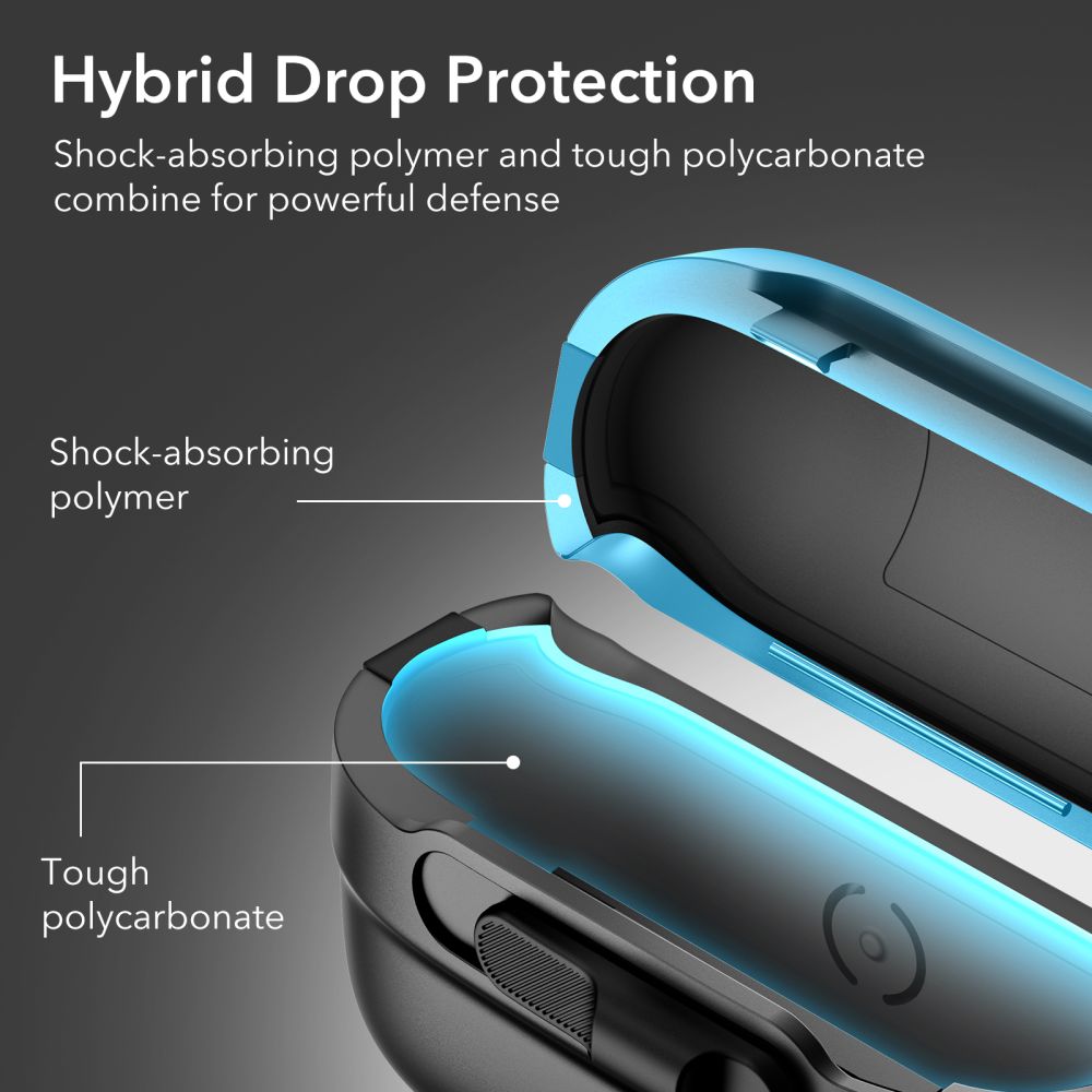 CUSTODIA ESR PULSE HALOLOCK MAGSAFE APPLE AIRPODS PRO 1 / 2 NERA
