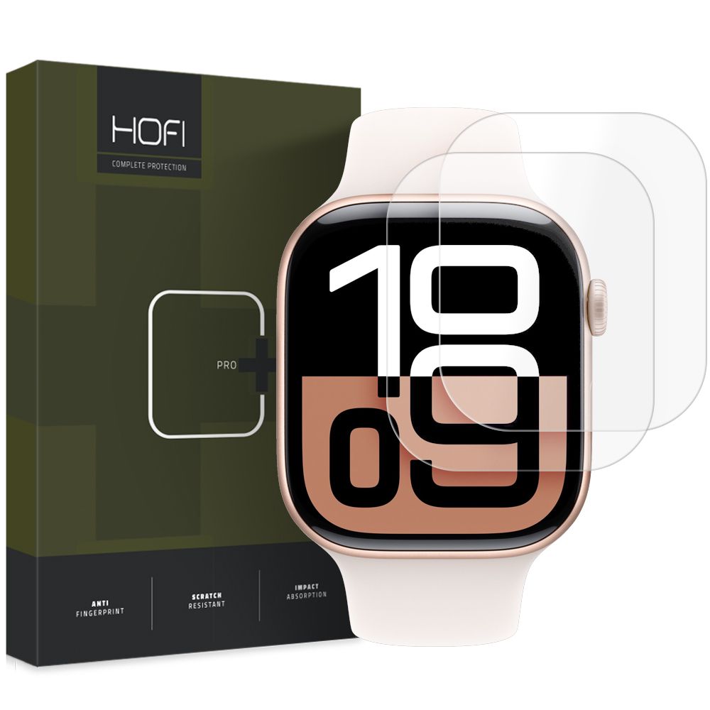 FOLIA PROTETTIVA HOFI HYDROFLEX PRO+ 2-PACK APPLE WATCH 10 (42 MM) TRASPARENTE