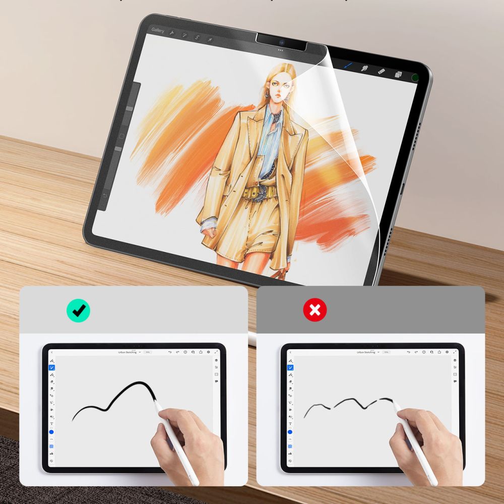 2X FILM PROTETTIVO PER IPAD PRO 11 5 / 2024 ESR PAPER FEEL 2-PACK OPACO TRASPARENTE