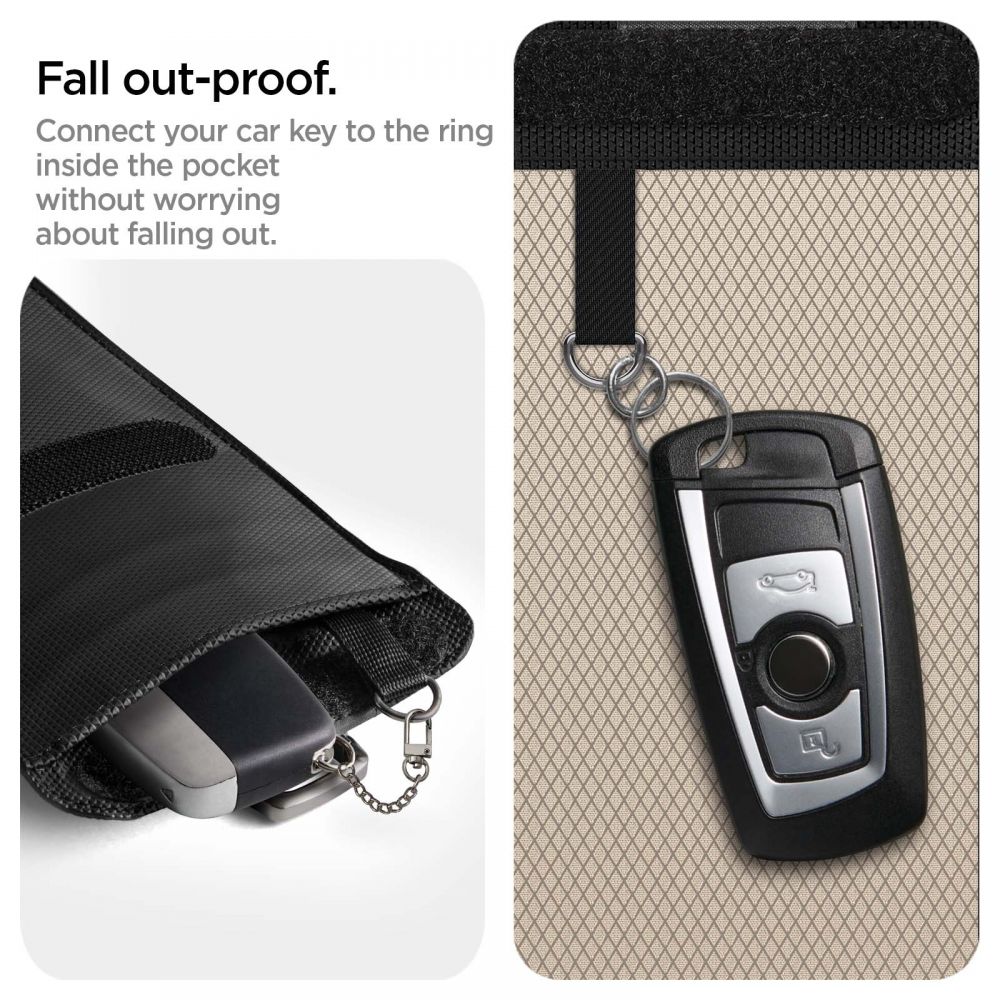 GABBIA DI FARADAY SPIGEN POUCH KEYLESS BLOCCO SEGNALE RFID NERO