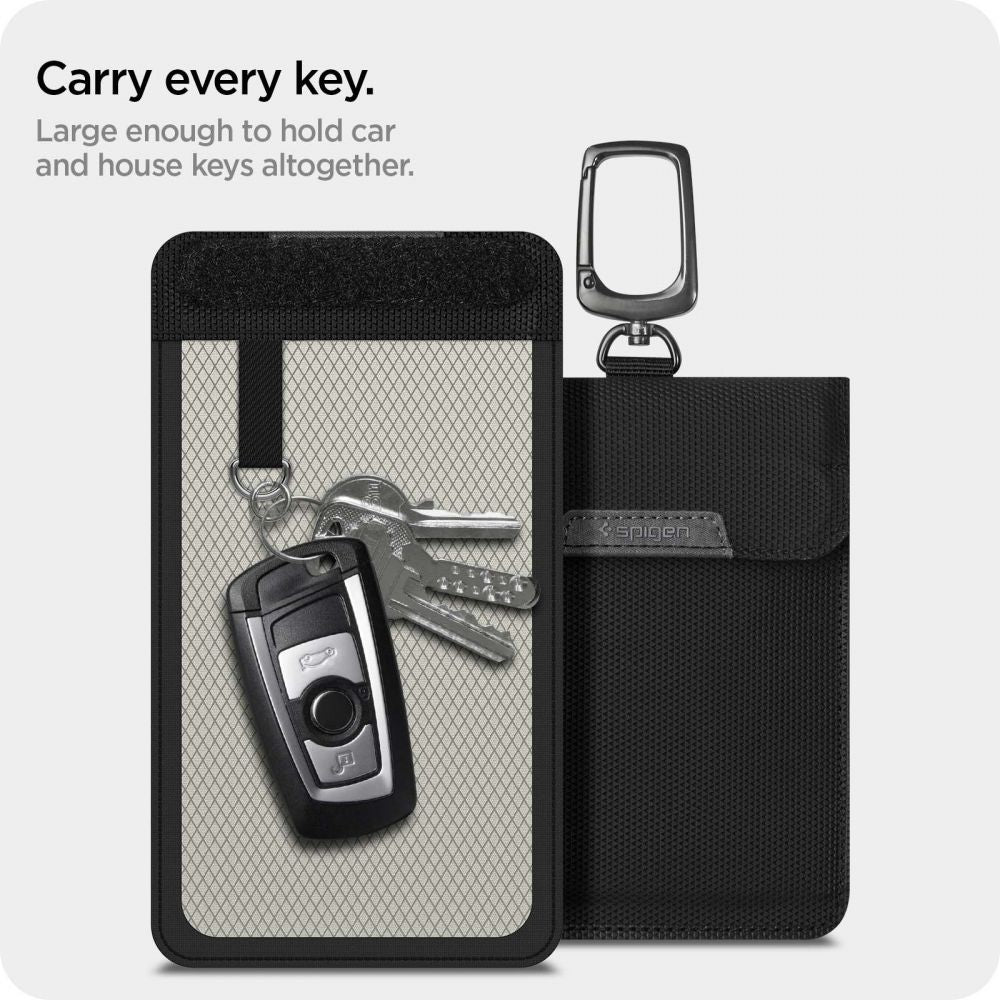GABBIA DI FARADAY SPIGEN POUCH KEYLESS BLOCCO SEGNALE RFID NERO