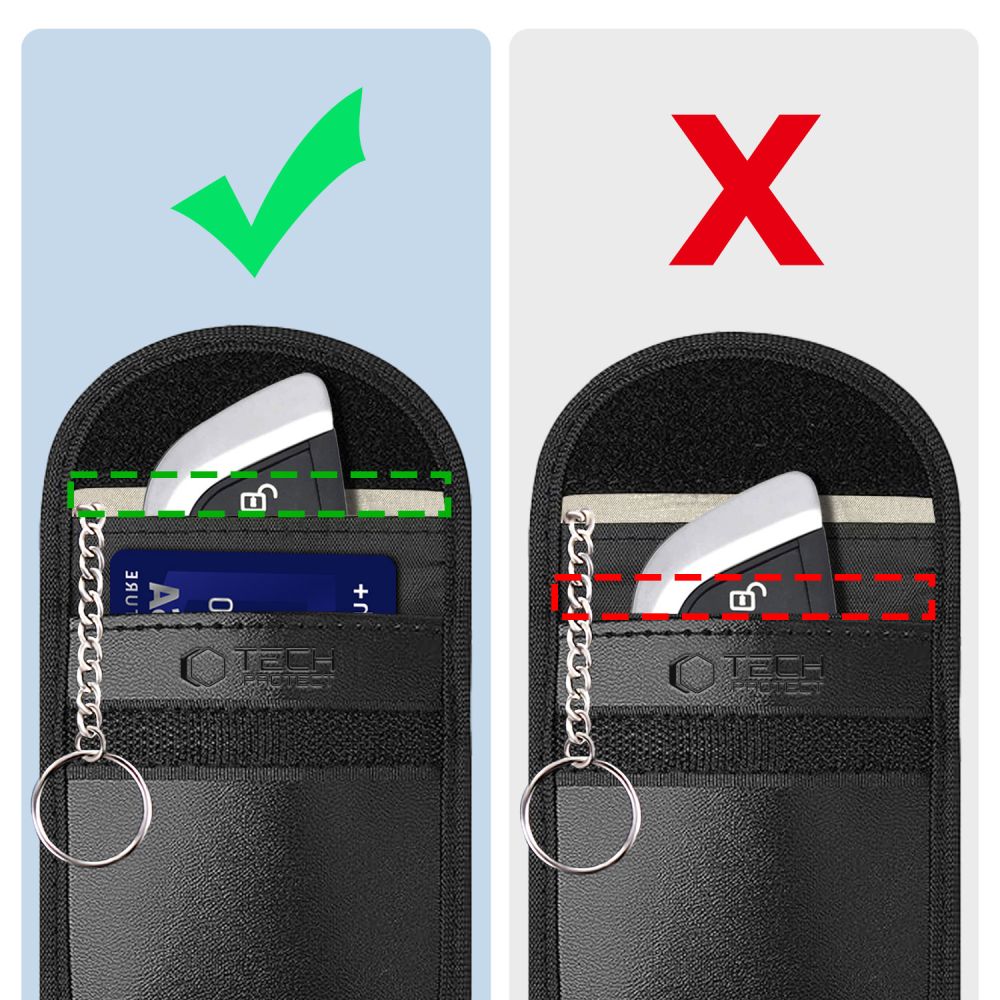TECH-PROTECT KLR100 PORTA CHIAVE KEYLESS BLOCCO SEGNALE RFID NERO