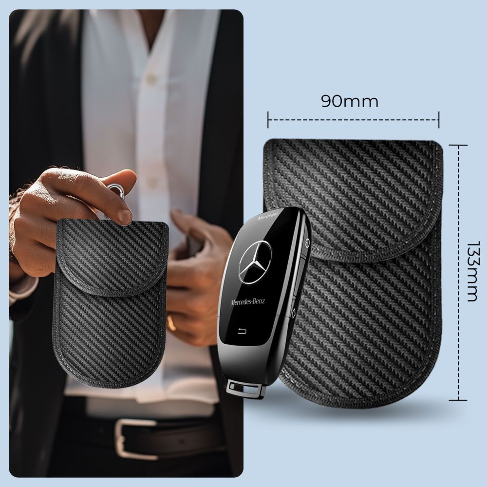 TECH-PROTECT KLR100 PORTA CHIAVE KEYLESS BLOCCO SEGNALE RFID CARBONIO