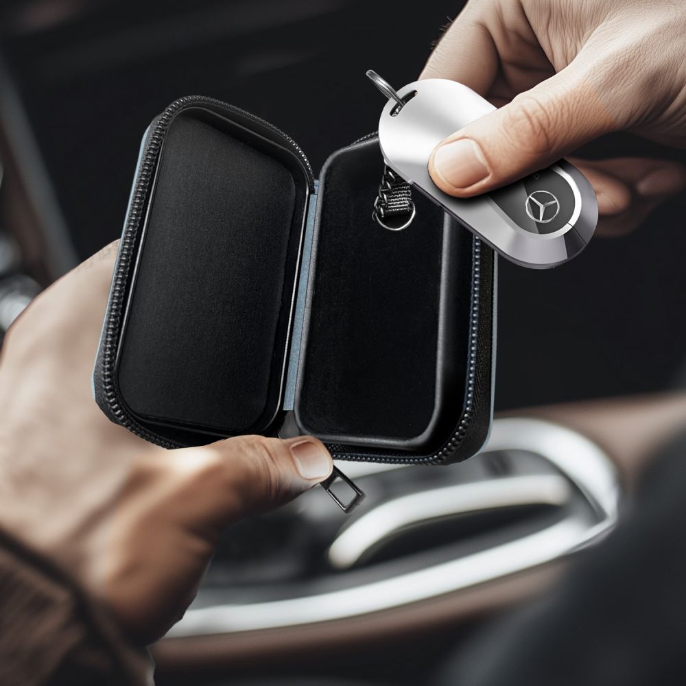 FARADAYA TECH-PROTECT KLR300 COPERTINA KEYLESS BLOCCO SEGNALE RFID GRIGIO CRAYON
