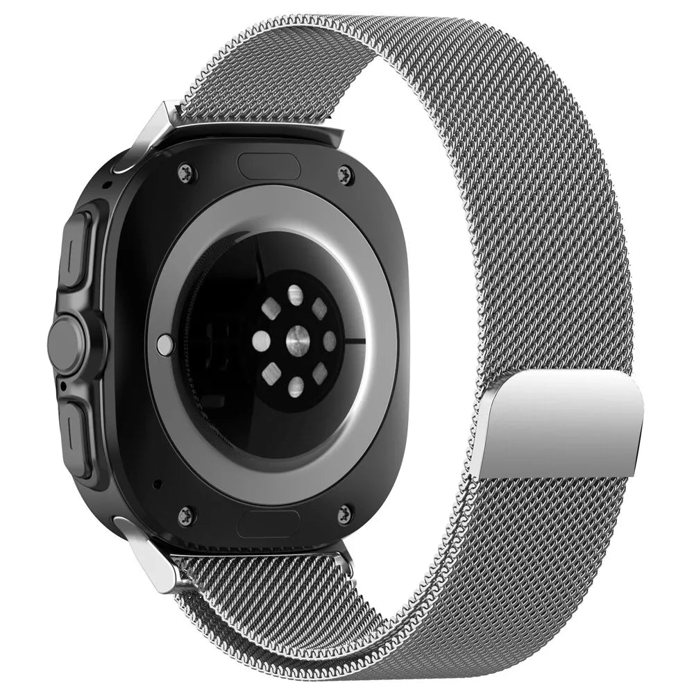 BRACCIALE IN METALLO PER SAMSUNG GALAXY WATCH ULTRA (47 MM) HEYBAND MILANESE ARGENTO