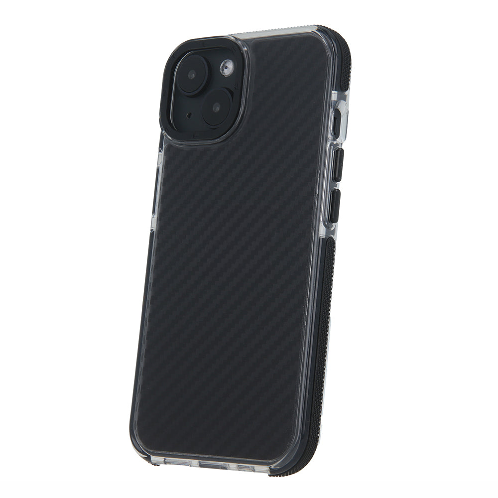 COPERTURA IN CARBONIO PER IPHONE 15 HEYCASE ACRILICO FIBRA NERA