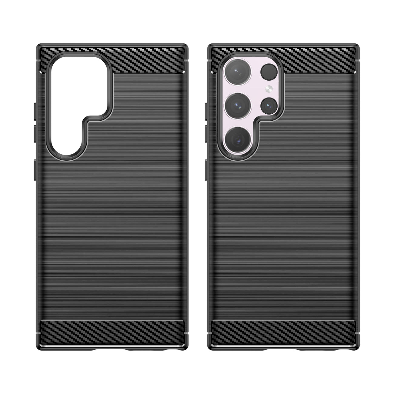 COPERTURA PER SAMSUNG GALAXY S24 ULTRA HEYCASE CARBON ARMOR NERA