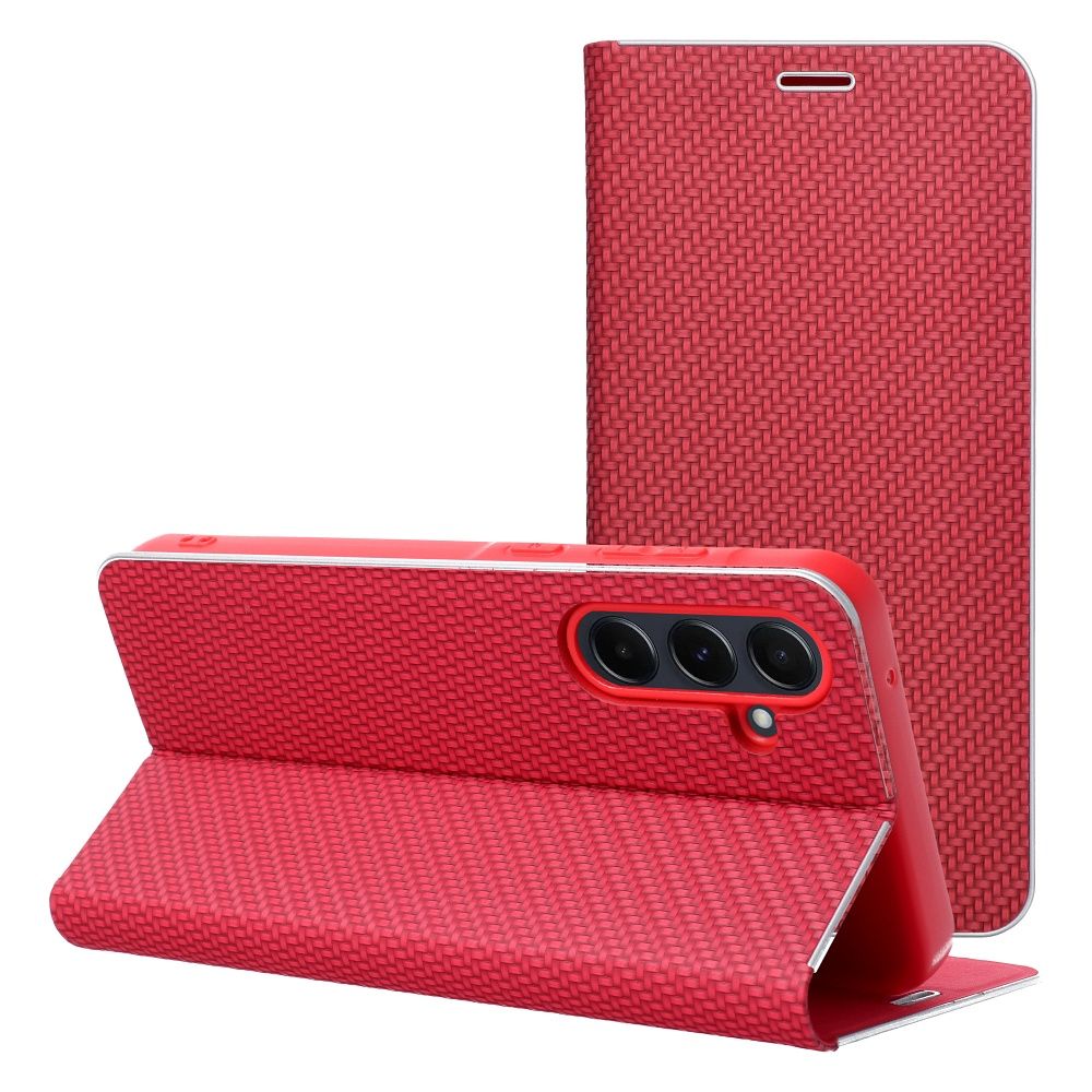 COPERTINA PER LIBRO PER XIAOMI REDMI 13C / POCO C65 HEYCASE LUNA WALLET ROSSO PURO
