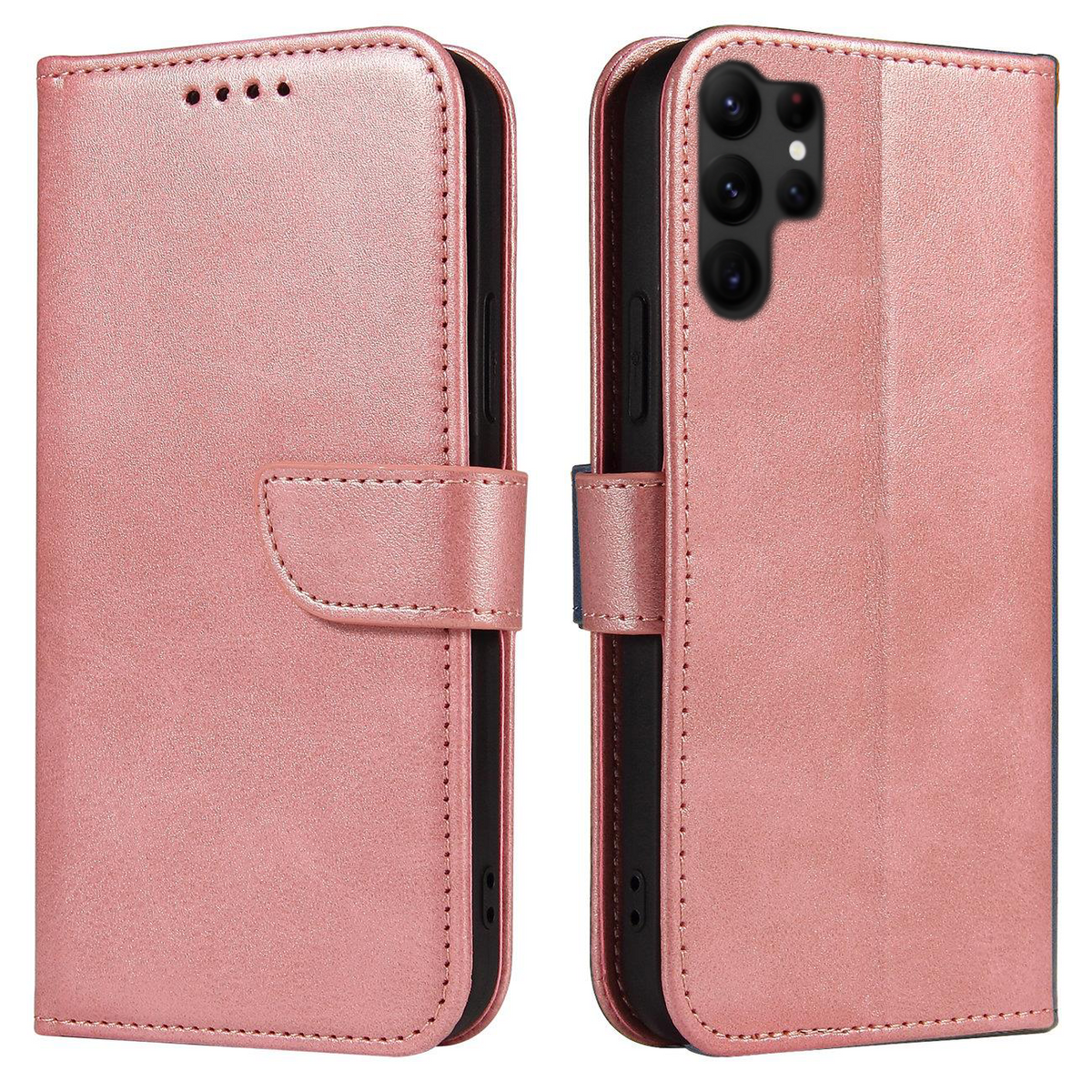 COPERTINA PER LIBRO PER SAMSUNG GALAXY S24 ULTRA HEYCASE MAGNET WALLET ROSA