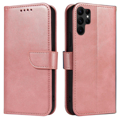 COPERTINA PER LIBRO PER SAMSUNG GALAXY S24 ULTRA HEYCASE MAGNET WALLET ROSA