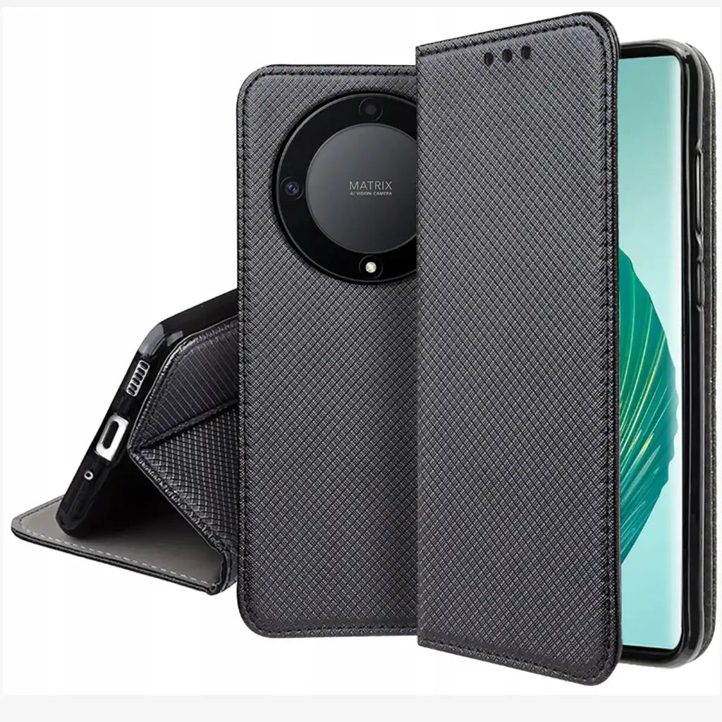 COPERTINA PER LIBRI PER HONOR MAGIC 6 LITE / HONOR X50 5G HEYCASE MAGNETO WALLET NERA