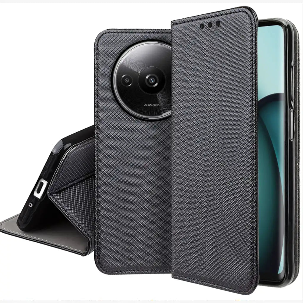 COPERTURA PER LIBRO PER XIAOMI REDMI A3 4G (GLOBAL) HEYCASE MAGNETO WALLET NERA