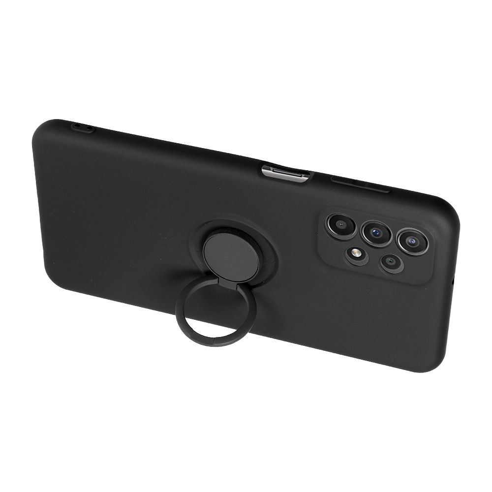 COPERTURA PER SAMSUNG GALAXY A25 5G HEYCASE SILICONE RING NERA