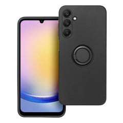 COPERTURA PER SAMSUNG GALAXY A25 5G HEYCASE SILICONE RING NERA