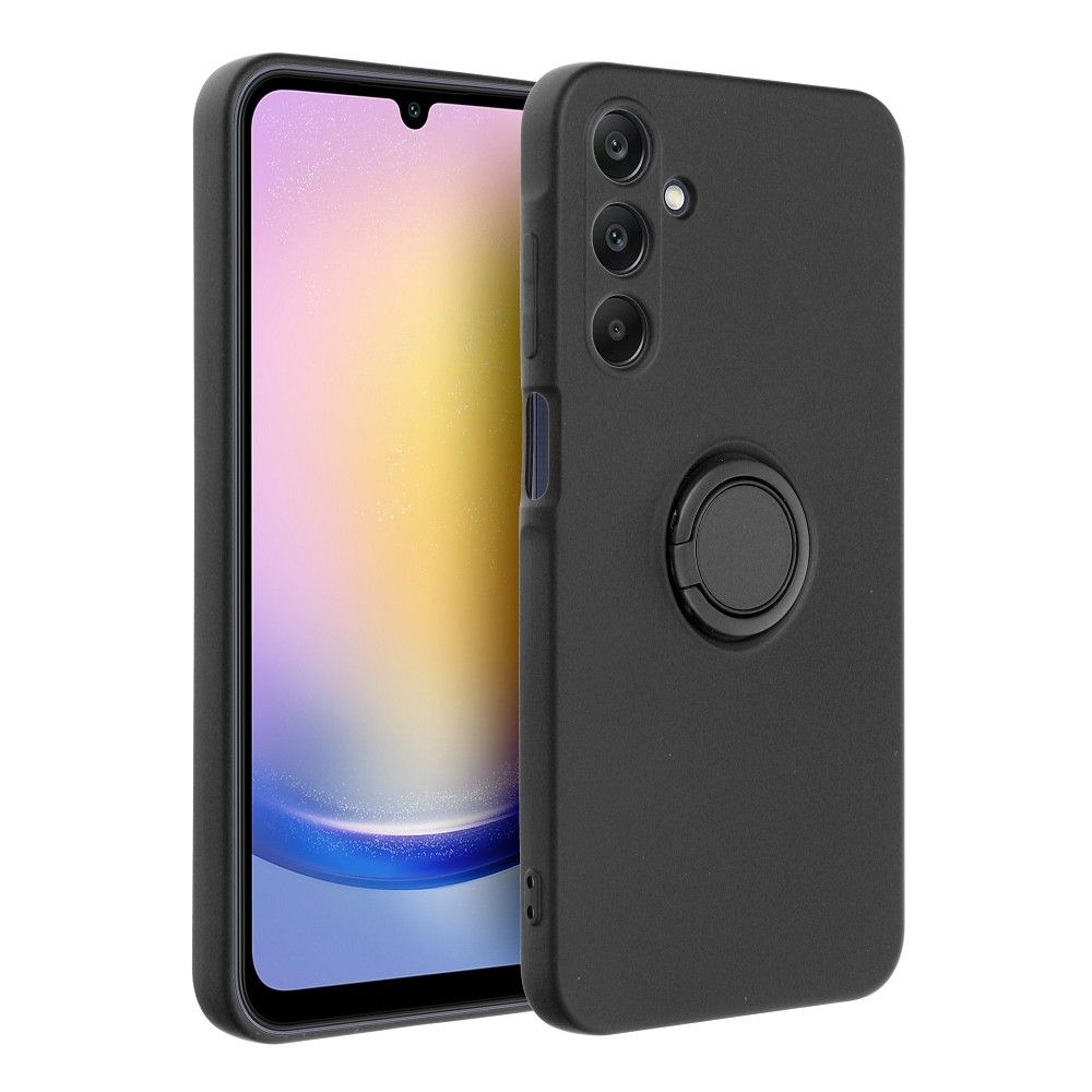 COPERTURA PER SAMSUNG GALAXY A25 5G HEYCASE SILICONE RING NERA