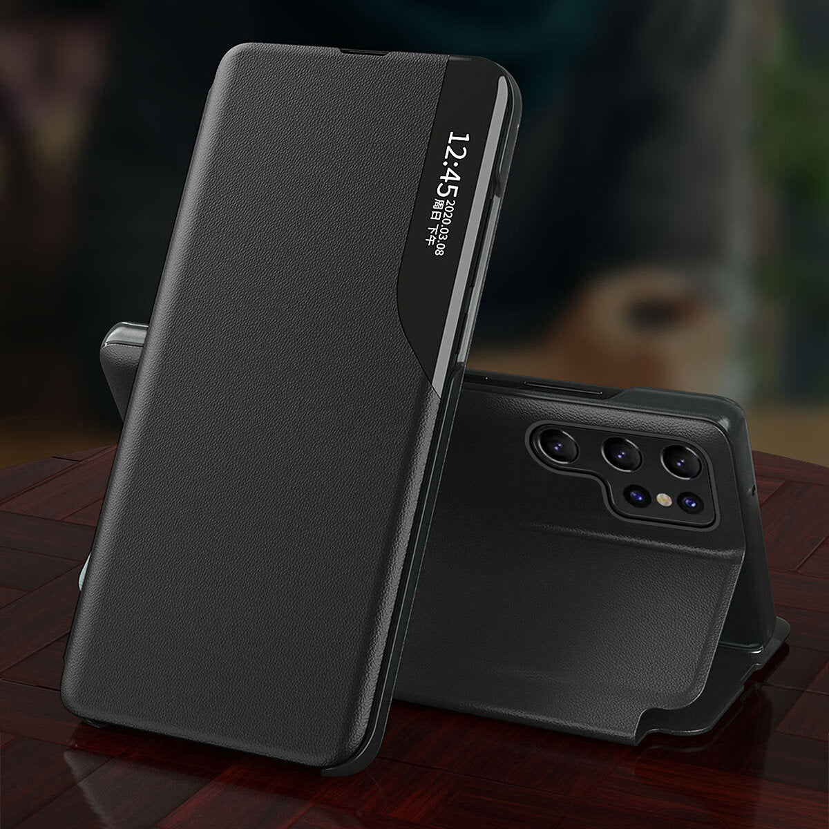 COPERTINA PER LIBRO PER SAMSUNG GALAXY S24 ULTRA HEYCASE SMART VIEW NERA