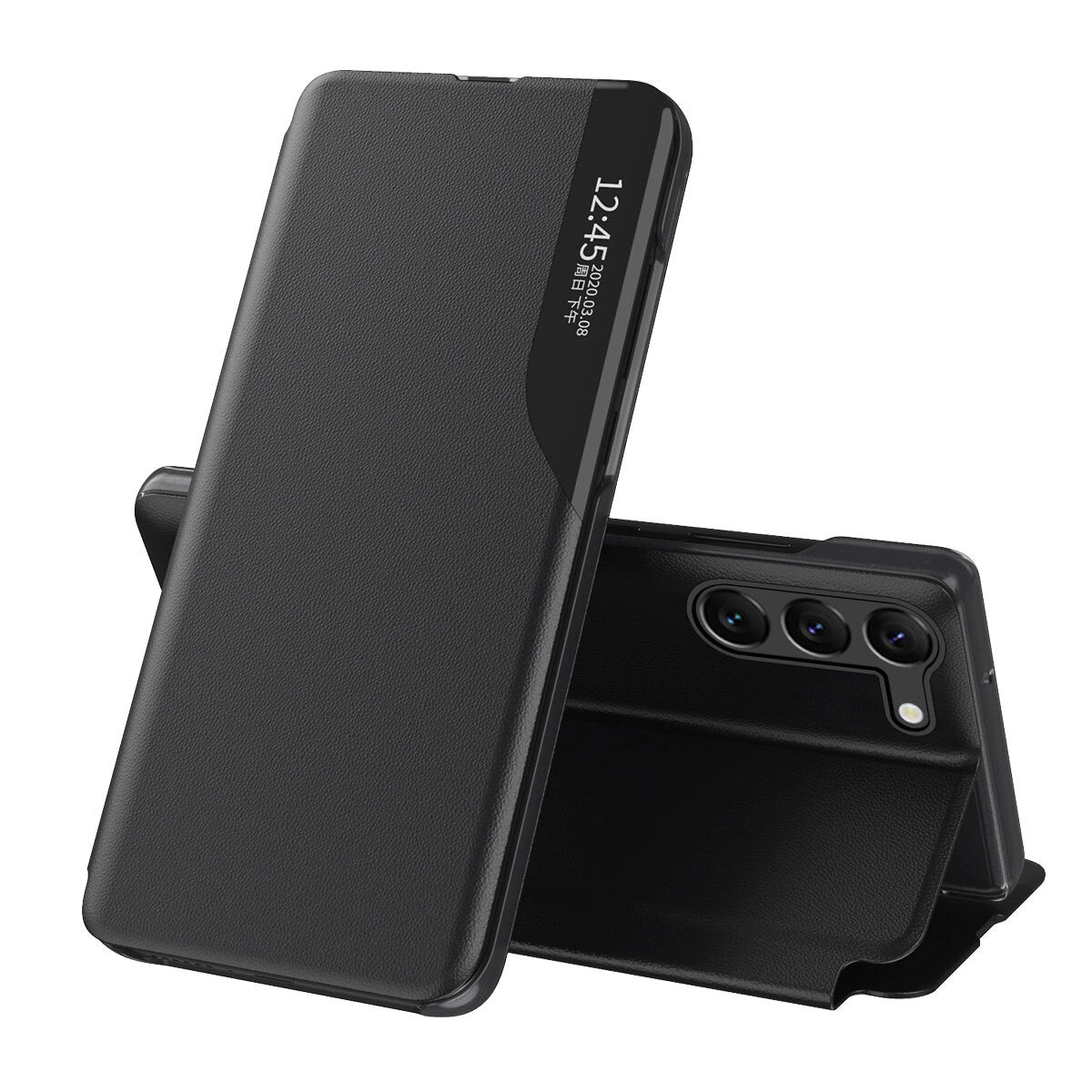 COPERTINA PER LIBRO PER XIAOMI POCO C65 / REDMI 13C HEYCASE SMART VIEW NERA