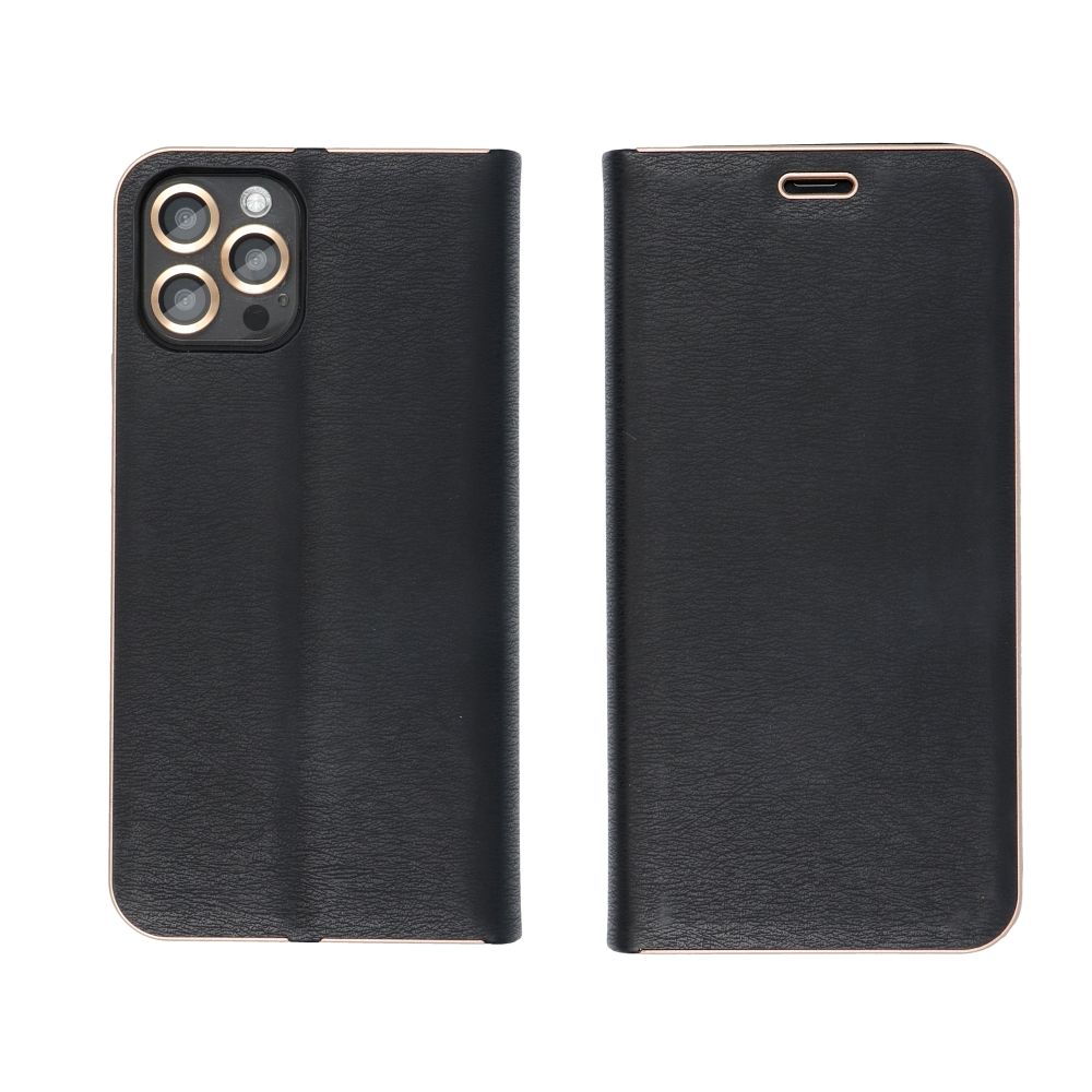 COPERTURA PER LIBRO PER SAMSUNG A35 5G HEYCASE WALLET CARBON GOLD / NERO