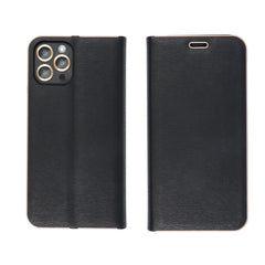 COPERTURA PER LIBRO PER SAMSUNG A35 5G HEYCASE WALLET CARBON GOLD / NERO