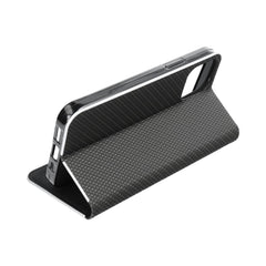 COPERTINA PER LIBRO PER SAMSUNG A55 5G HEYCASE PORTAFOGLIO CARBONIO NERO