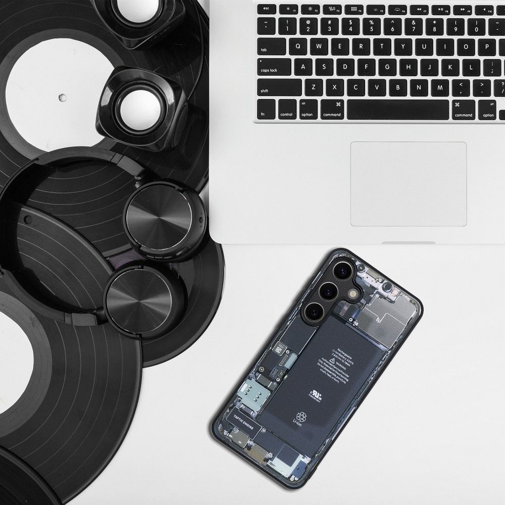 COPERTURA PER SAMSUNG GALAXY A55 5G HEYCASE ZERO NERA / TRASPARENTE