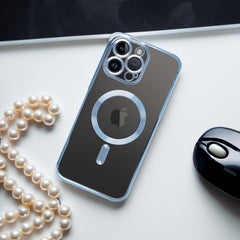 COPERTURA IPHONE 15 PRO HEYCASE MAGSAFE MAG SHINE BLUE